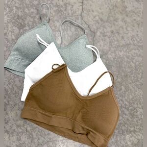 *NWOT*: (3) padded bralettes pack